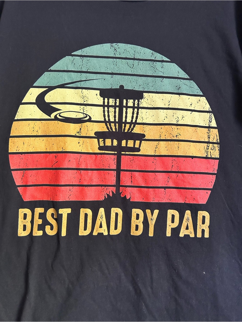 Best Dad By Par Disc Golf Graphic Tee Men’s Large Father’s Day